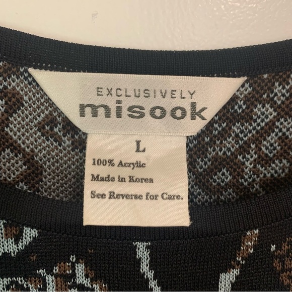 Exclusively Misook Knit Snakeskin Animal Print Sleeveless Top Office Size Large - Picture 5 of 9